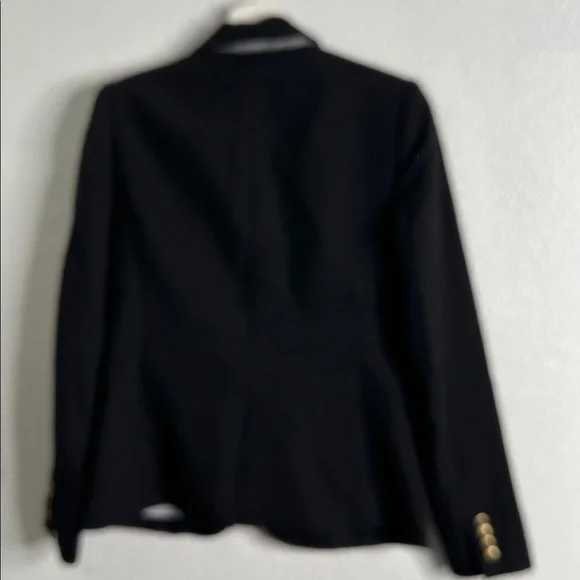 J. Crew Black school boy wool Blazer Gold Buttons size 4 preppy, office, career